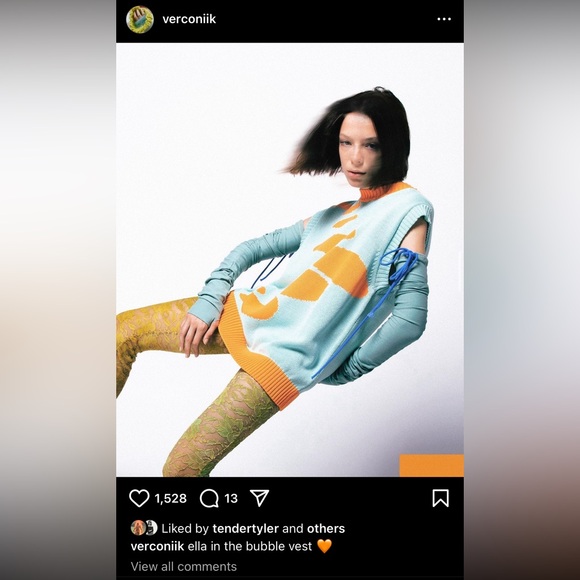 Verconiik Handmade Sweater Vest. Fits size small or medium. Orginally 300 - Picture 3 of 5